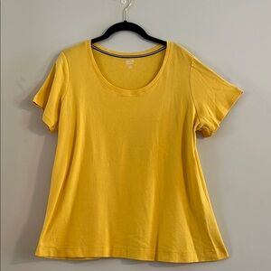 Avenue Yellow Short Sleeve Top Size 14/16